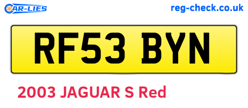 RF53BYN are the vehicle registration plates.