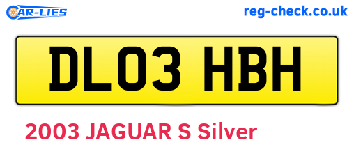 DL03HBH are the vehicle registration plates.