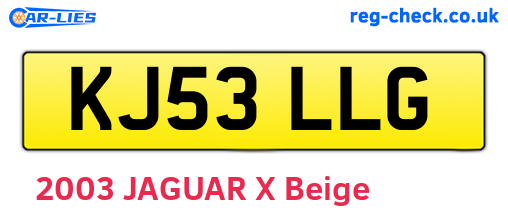 KJ53LLG are the vehicle registration plates.