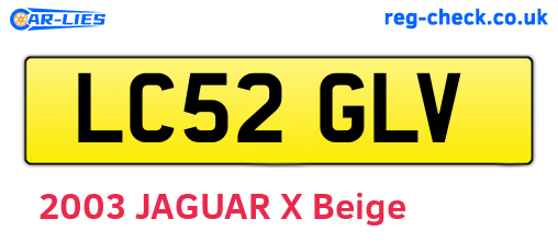 LC52GLV are the vehicle registration plates.