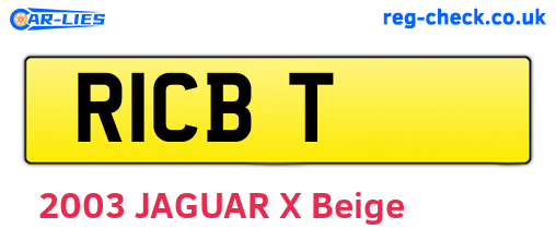 R1CBT are the vehicle registration plates.