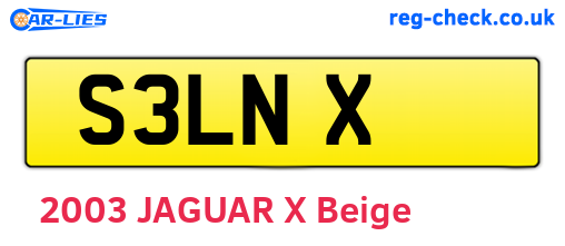 S3LNX are the vehicle registration plates.
