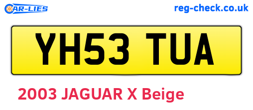 YH53TUA are the vehicle registration plates.