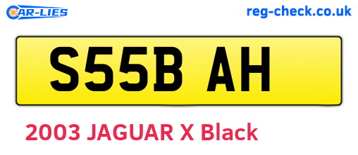 S55BAH are the vehicle registration plates.