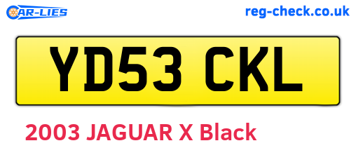 YD53CKL are the vehicle registration plates.