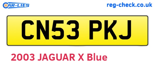 CN53PKJ are the vehicle registration plates.