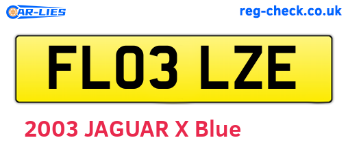 FL03LZE are the vehicle registration plates.