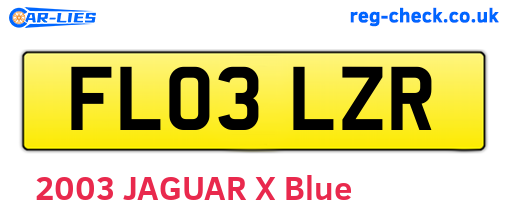 FL03LZR are the vehicle registration plates.