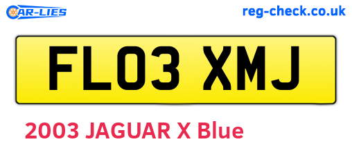 FL03XMJ are the vehicle registration plates.