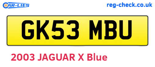 GK53MBU are the vehicle registration plates.