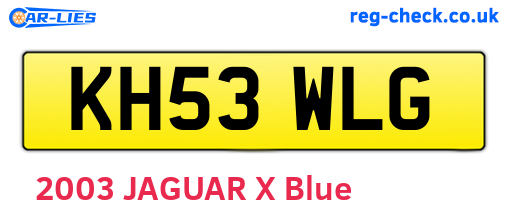 KH53WLG are the vehicle registration plates.