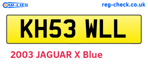 KH53WLL are the vehicle registration plates.