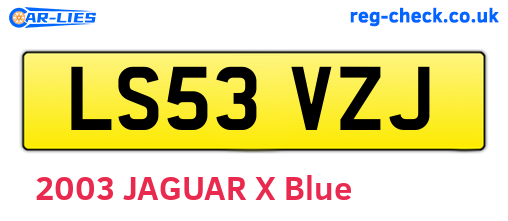 LS53VZJ are the vehicle registration plates.