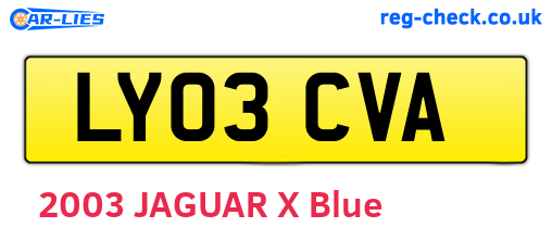 LY03CVA are the vehicle registration plates.