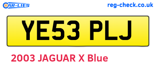 YE53PLJ are the vehicle registration plates.