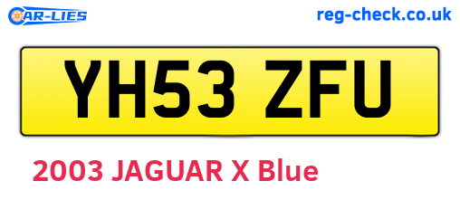 YH53ZFU are the vehicle registration plates.