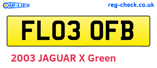 FL03OFB are the vehicle registration plates.
