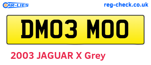 DM03MOO are the vehicle registration plates.