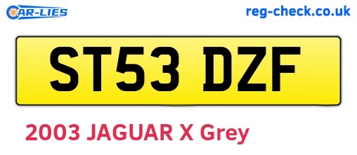 ST53DZF are the vehicle registration plates.