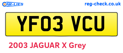 YF03VCU are the vehicle registration plates.