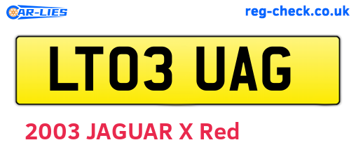 LT03UAG are the vehicle registration plates.