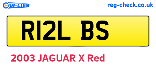 R12LBS are the vehicle registration plates.
