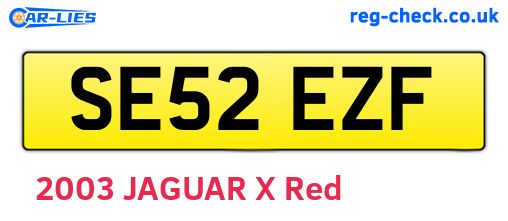 SE52EZF are the vehicle registration plates.