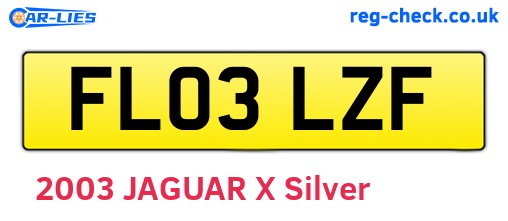 FL03LZF are the vehicle registration plates.