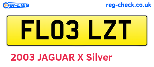 FL03LZT are the vehicle registration plates.