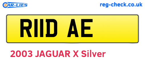 R11DAE are the vehicle registration plates.