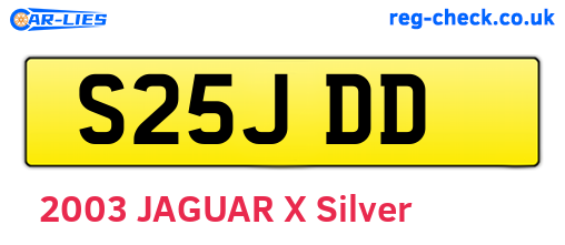 S25JDD are the vehicle registration plates.