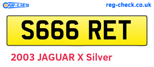S666RET are the vehicle registration plates.