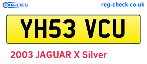YH53VCU are the vehicle registration plates.