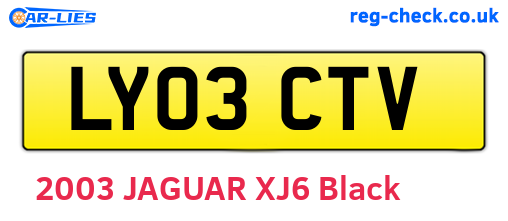 LY03CTV are the vehicle registration plates.