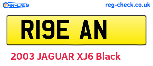 R19EAN are the vehicle registration plates.