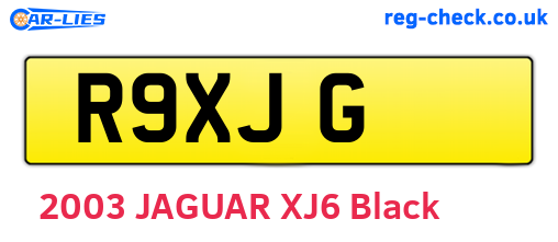 R9XJG are the vehicle registration plates.