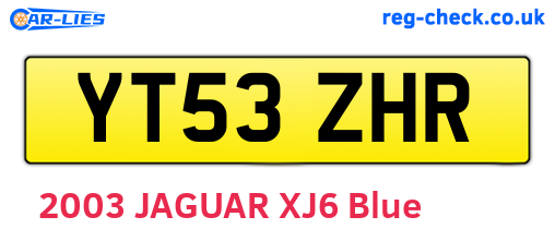 YT53ZHR are the vehicle registration plates.
