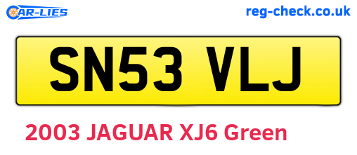 SN53VLJ are the vehicle registration plates.