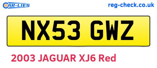 NX53GWZ are the vehicle registration plates.