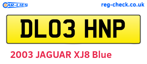 DL03HNP are the vehicle registration plates.