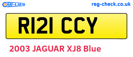 R121CCY are the vehicle registration plates.
