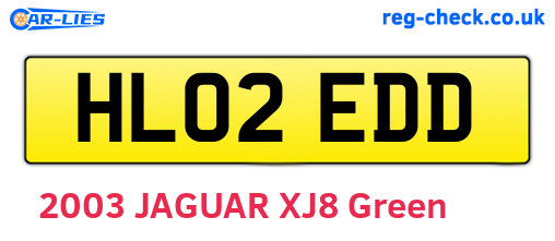 HL02EDD are the vehicle registration plates.
