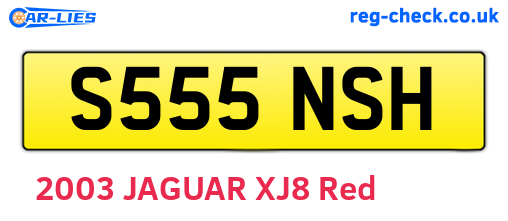 S555NSH are the vehicle registration plates.
