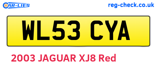 WL53CYA are the vehicle registration plates.