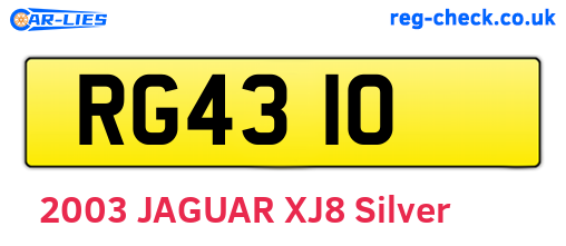 RG4310 are the vehicle registration plates.
