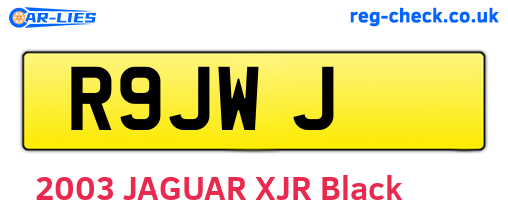 R9JWJ are the vehicle registration plates.