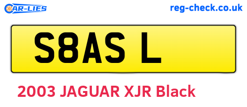 S8ASL are the vehicle registration plates.