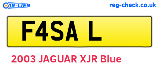 F4SAL are the vehicle registration plates.