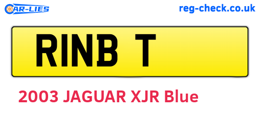R1NBT are the vehicle registration plates.
