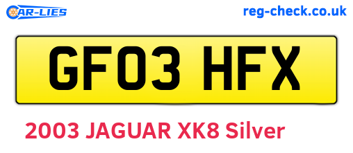 GF03HFX are the vehicle registration plates.